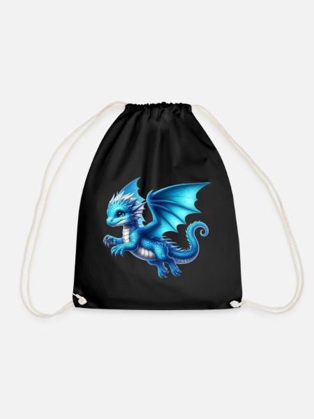 Drache - Turnbeutel - Schwarz