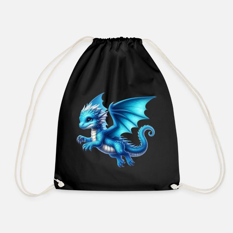 Drache - Turnbeutel - Schwarz