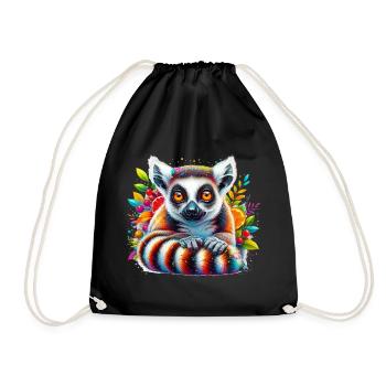Lemur - Turnbeutel - Schwarz - Vorne