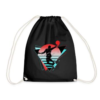 Basketball Basketballer Spieler Fan Neon Bunt - Turnbeutel - Schwarz - Vorne