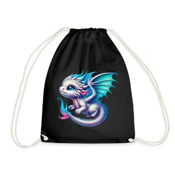 Dragon - Drawstring Bag - black - Front