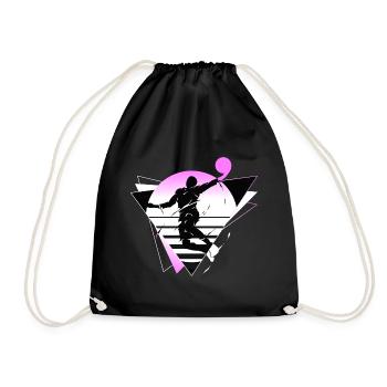 Basketball Basketballer Spieler Fan Neon Bunt - Turnbeutel - Schwarz - Vorne