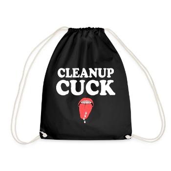 cleanup cuck - cuckold - Turnbeutel - Schwarz - Vorne