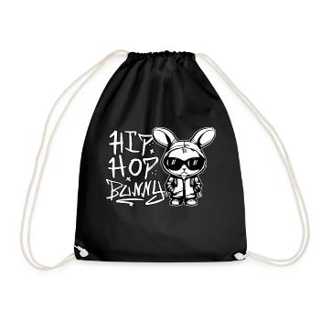 Lustiges Oster Design Hip Hop Bunny - Turnbeutel - Schwarz - Vorne