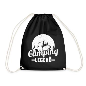 Mountain Camping Legend Design - Drawstring Bag - black - Front