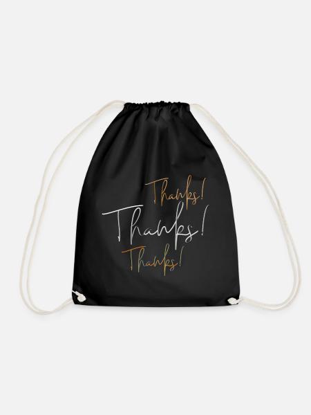 Thanks Thanks Thanks, Danke - Turnbeutel - Schwarz