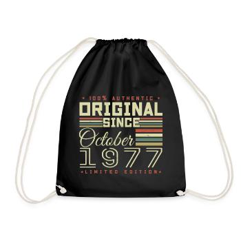 Legendary Since October 1977 | October 1977 - Drawstring Bag - black - Front