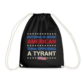 Rien de plus américain que de s’opposer à un tyran - Sac de sport léger - noir - Devant