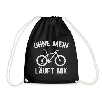 Nothing works without my bike - Drawstring Bag - black - Front