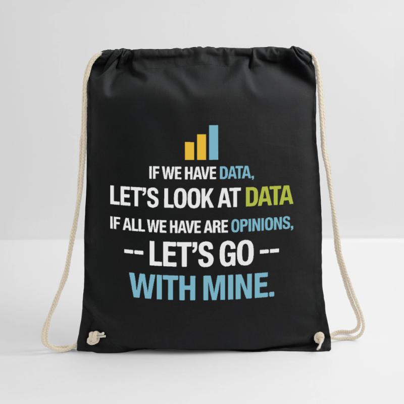 Let's Look At Data - Data Science Statistics Data Drawstring Bag