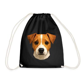 Mignon Jack Russell Terrier – Polygon Dog Design - Sac de sport léger - noir - Devant