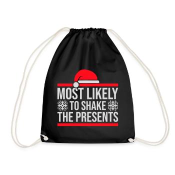 Le plus susceptible de secouer les cadeaux Noël Fun - Sac de sport léger - noir - Devant