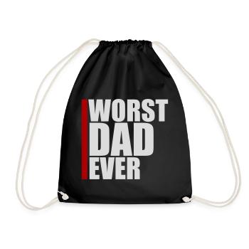 Le pire papa de tous les temps Drôle Sarcastique Papa pour la fête des pères - Sac de sport léger - noir - Devant