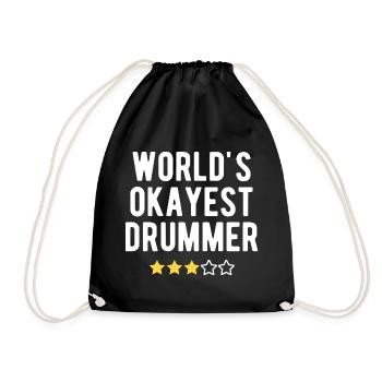 Le batteur le plus correct, le sarcasme du monde : humour 3 étoiles - Sac de sport léger - noir - Devant