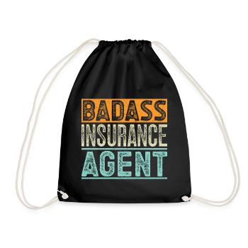 Insurance Agent Badass Funny Insurance Broker - Turnbeutel - Schwarz - Vorne