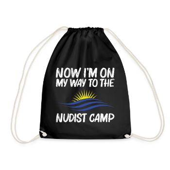 Amant naturiste de la liberté Camp nudiste Amant du nudisme - Sac de sport léger - noir - Devant