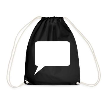 Personalize your own speech bubble comic - Drawstring Bag - black - Front