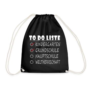 Lehrer Hauptschule Abschiedsgeschenk Abschied - Turnbeutel - Schwarz - Vorne