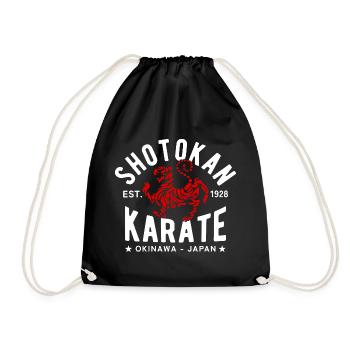 Shotokan Karate Okinawa East. 1928 - Drawstring Bag - black - Front