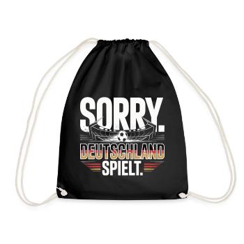 Sorry Deutschland Spielt Fußball Fan - Turnbeutel - Schwarz - Vorne