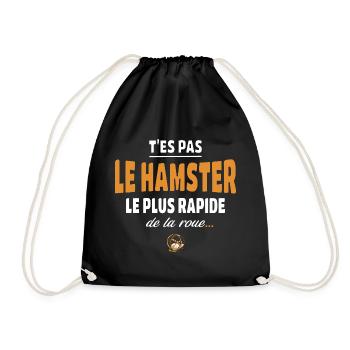T’es pas le hamster le plus rapide de la roue - Sac de sport léger - noir - Devant