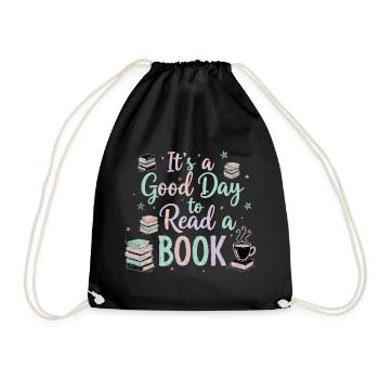Bonjour Lire le livre - Sac de sport léger - noir - Devant