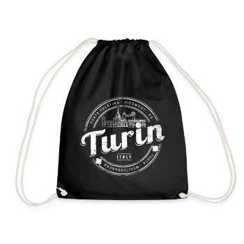 Piémont de Turin en Italie Souvenir de pâtes vintage - Sac de sport léger - noir - Devant