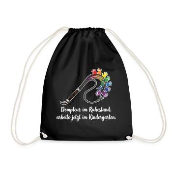 Erzieher Dompteur Kindergarten Beruf - Turnbeutel - Schwarz - Vorne