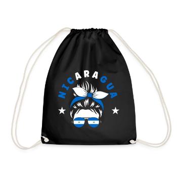 Fierté et Foyer du drapeau du Nicaragua - Sac de sport léger - noir - Devant