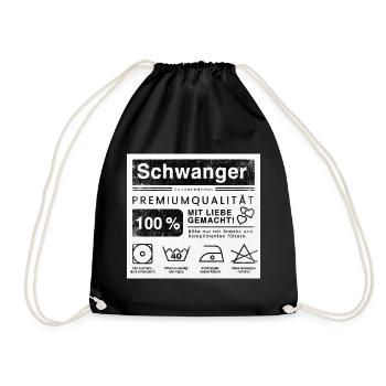 Schwangerschaft Sonderedition  - Turnbeutel - Schwarz - Vorne