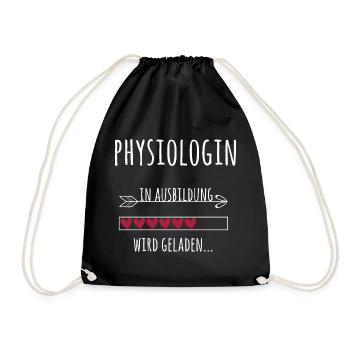 Physiologin Ausbildung Medizinstudium Ärztin - Turnbeutel - Schwarz - Vorne