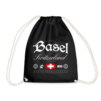 Souvenir de voyage streetwear de Bâle en Suisse - Sac de sport léger - noir - Devant