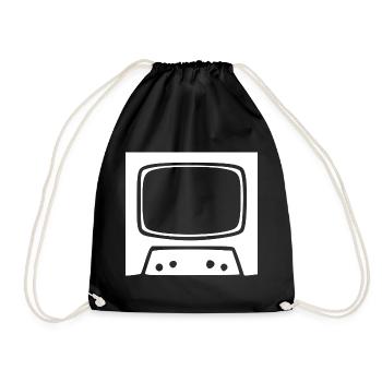 Retro Vintage TV 80s 90s Gift - Drawstring Bag - black - Front