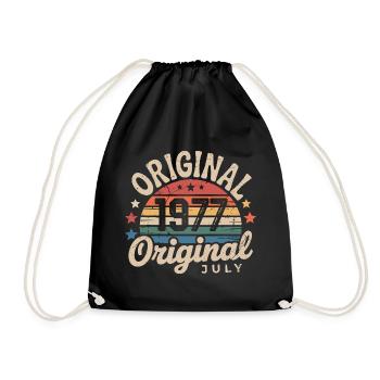 Original Juillet 1977 Anniversaire Vintage Retro - Sac de sport léger - noir - Devant