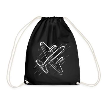 Art de la ligne d’avion - Sac de sport léger - noir - Devant