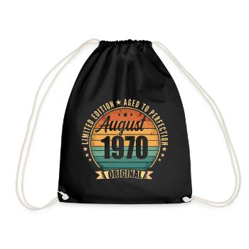 Août 1970 Anniversaire Édition Limitée Vintage - Sac de sport léger - noir - Devant