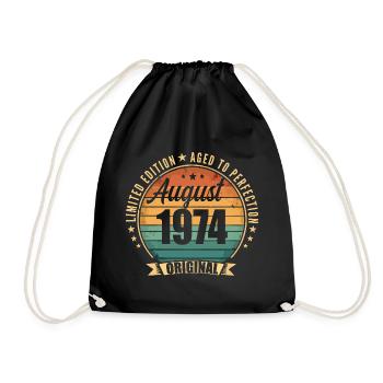 Vintage August 1974 Jubiläums-Limited Edition - Turnbeutel - Schwarz - Vorne