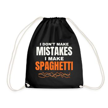 Ich mache Spaghetti - Turnbeutel - Schwarz - Vorne