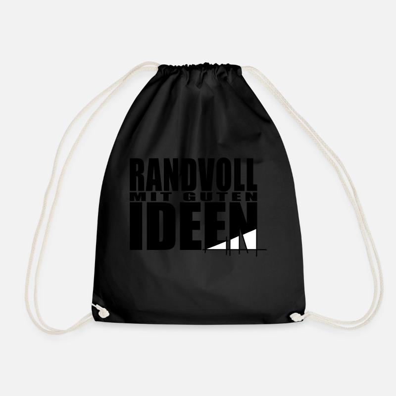 Randvoll mit guten Ideen - Turnbeutel - Schwarz