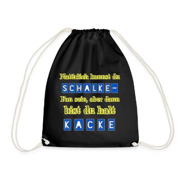 Schalke - Kacke - Turnbeutel - Schwarz - Vorne