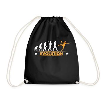 Handball Evolution - orange/weiss - Turnbeutel - Schwarz - Vorne