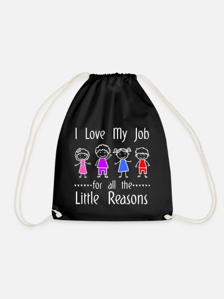 I love my job for all the little reasons - Turnbeutel - Schwarz