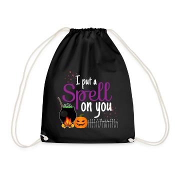I Put A Spell On You - Halloween Zauberei Fluch - Turnbeutel - Schwarz - Vorne