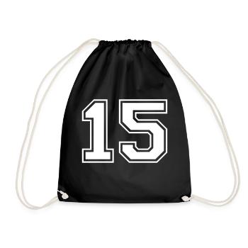 15 - Drawstring Bag - black - Front