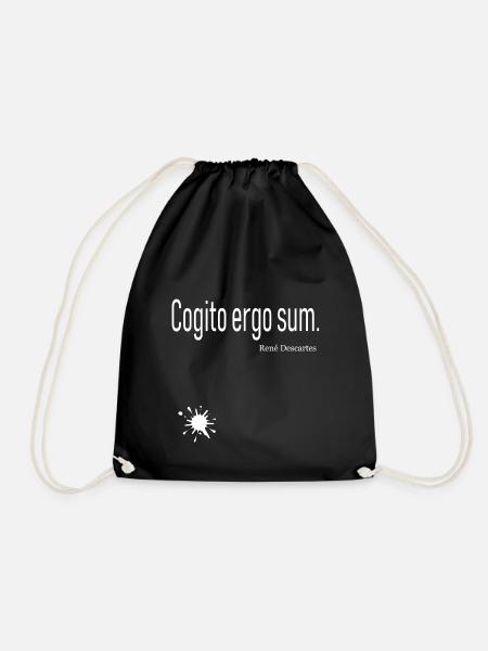 Cogito ergo sum. René Descates - Turnbeutel - Schwarz