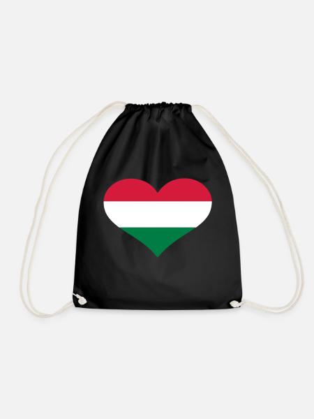 Hungary - Drawstring Bag - black