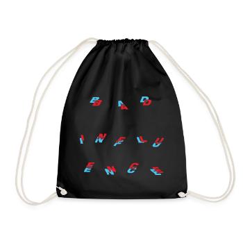 Bad Influence - Drawstring Bag - black - Front