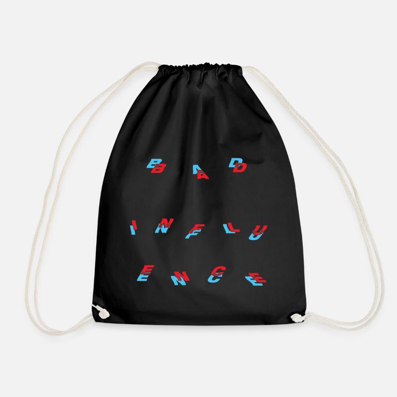 Bad Influence - Drawstring Bag - black