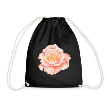 FLOWER - Turnbeutel - Schwarz - Vorne