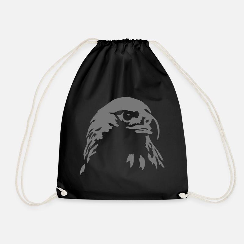 eagle - Drawstring Bag - black